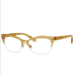 Kate Spade LYSSA gold glitter cat eyeglass frame